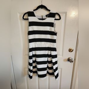 Francesca's black and white striped dress